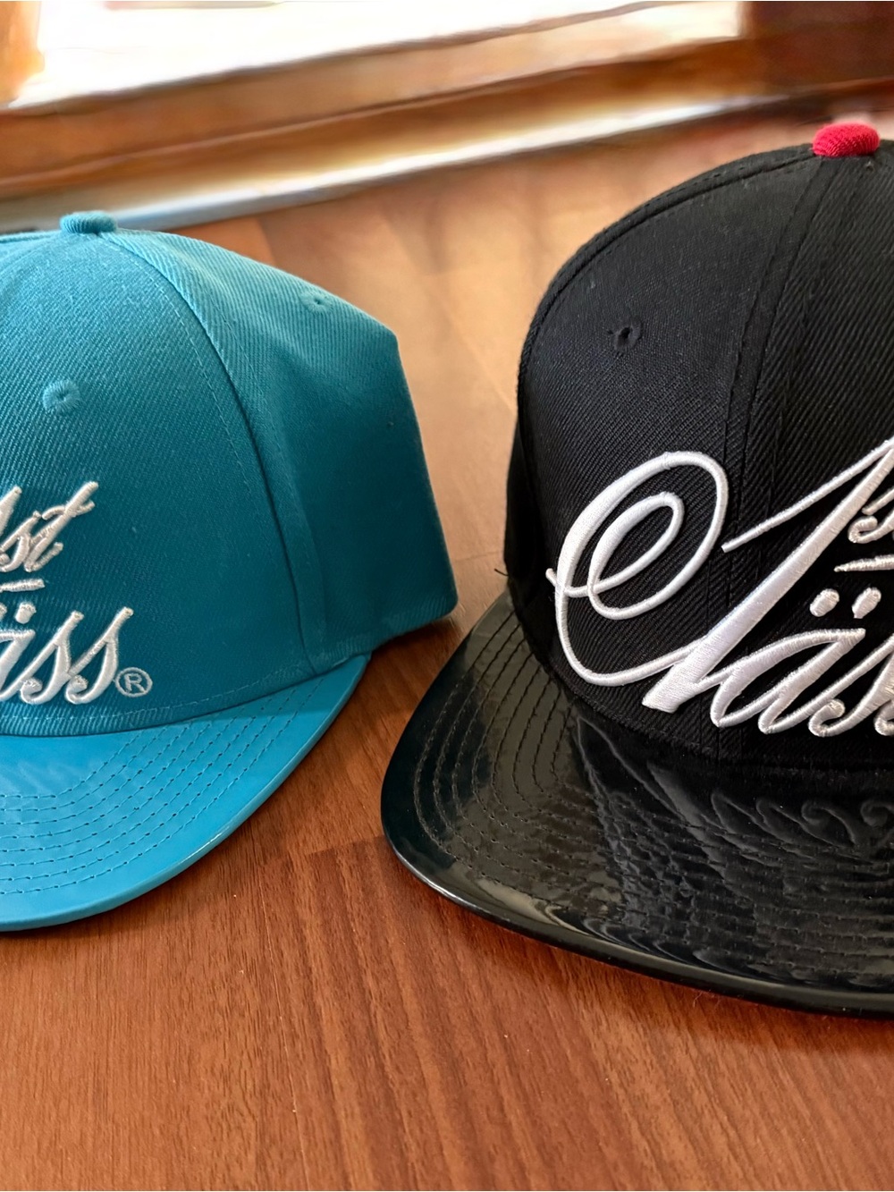 1st Class Script Logo Snapback Hat Bundle in Teal/Tiffany Blue & Black (New)